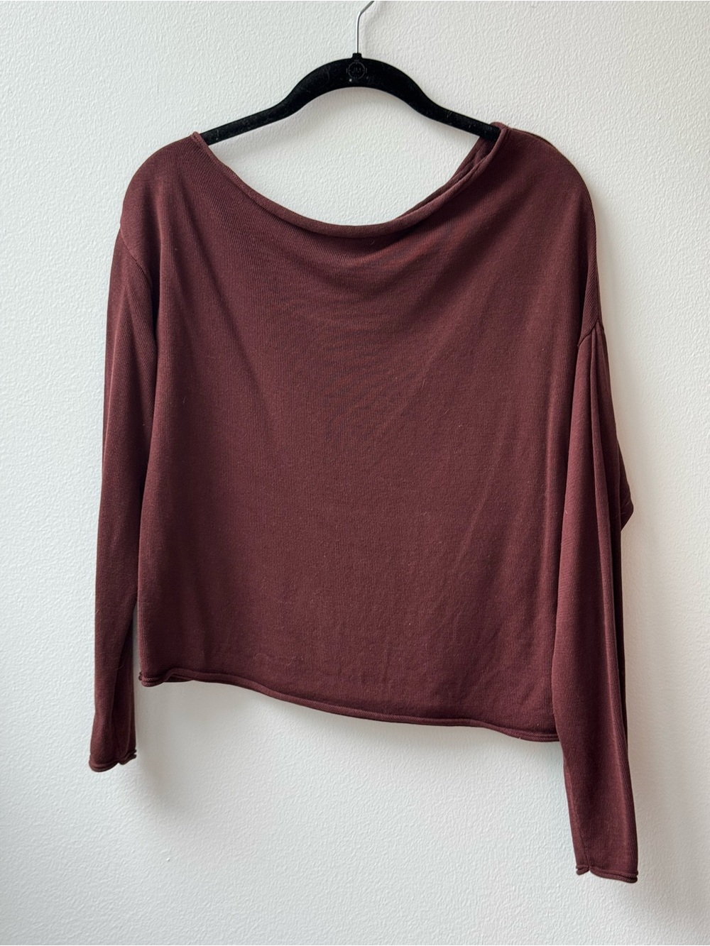 Modern Citizen Women's Boatneck Long-Sleeve Top - Burgundy